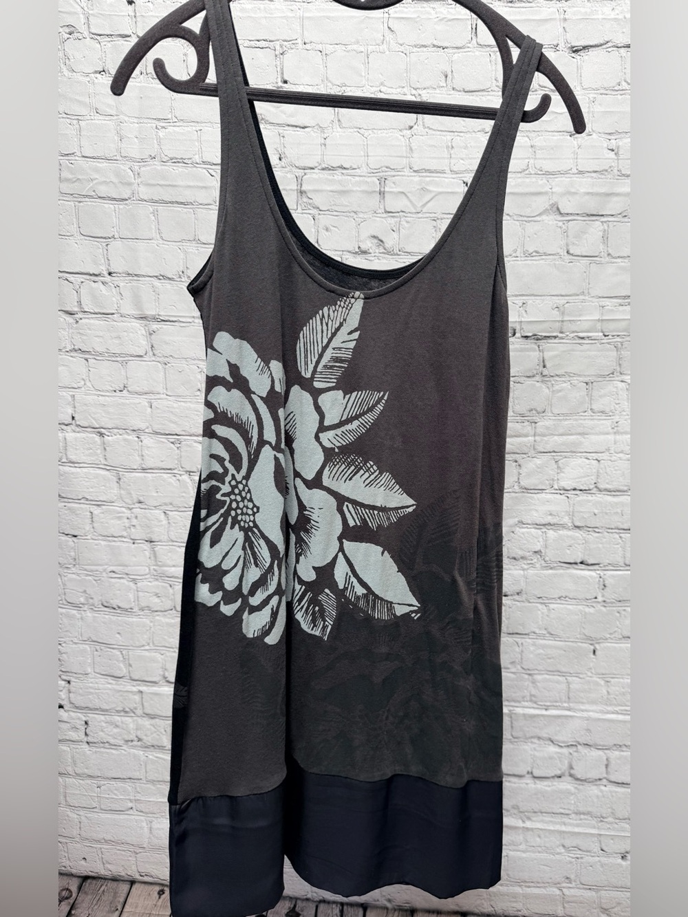 Express Black Tank Dress with Silver Floral Print - Picture 5 of 5